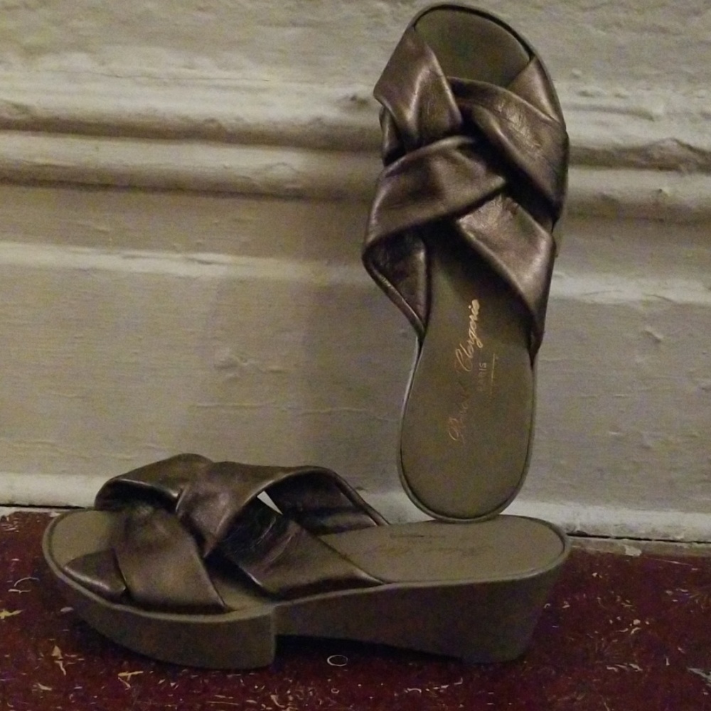 Robert Clergerie Myrtil Slide Wedge Sandals